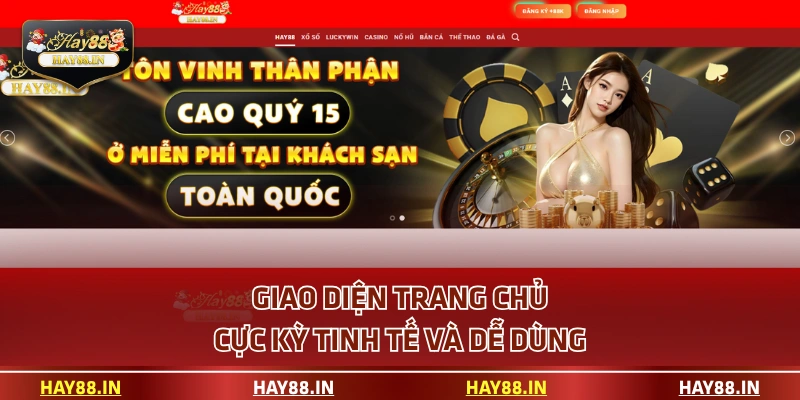 Giao diện trang chủ cực kỳ tinh tế và dễ dùng